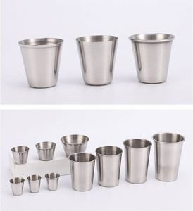 Vasos de 30/70/180/320ML/500ML, taza de cerveza de Metal y acero inoxidable, tazas de vino para vino, juego de vasos portátiles, accesorios de cocina, 1 unidad - Product Image 2