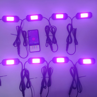 Kit d'éclairage LED RGB pour voiture, 24 LED, accessoires auto, éclairage LED multicolore pour tout-terrain, contrôle par application/télécommande