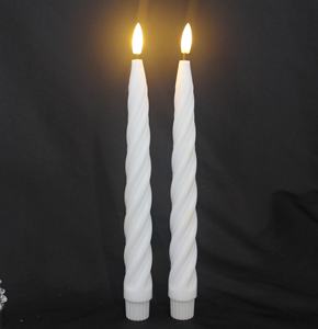 เทียนแท่งไฟ LED สีขาวอบอุ่น2ชิ้น/เซ็ต H 25 cm - Product Image 4