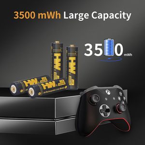 Sạc pin thông minh chất lượng cao HW 4 khe cắm <span class=keywords><strong>USB</strong></span> Type-C, dành cho pin AA Li-ion 1.5V sạc lại được - Product Image 3