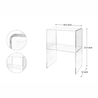 Meubles de décoration pour la maison 2 étagères Table de chevet moderne en acrylique transparent pour le salon