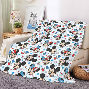 Manta de Felpa con Estampado Personalizado de Alta Calidad del 4 de Julio, Bandera Americana de Dibujos Animados, Regalos para el Día de la Independencia - Product Image 2