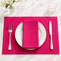 Sets de table 100 % coton, logo imprimé sur mesure, réutilisables, pour hôtel et restaurant