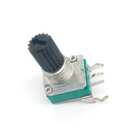 Haute Qualité Rohs Rv9 9mm Arbre En Plastique 10k 20k 50k 100k Film De Carbone Horizontal 3 Broches Contrôle Du Volume 10k Potentiomètre Audio