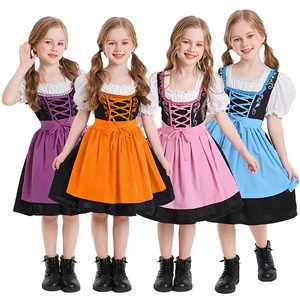 Disfraz de Oktoberfest para Niñas, Falda Tradicional Alemana de Fraulein Dirndl, Disfraz de Camarera de Cerveza Bávara, Carnaval, Niños, TV, Película - Product Image 2
