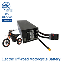 Batterie au lithium LiFePO4 72V 40-45Ah 400A à décharge haute intensité pour moto tout-terrain avec BMS Bluetooth ANT et durée de vie de 6000 cycles