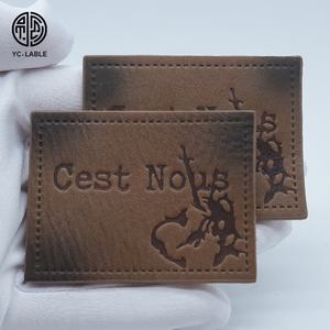 カスタム 3D 新デザイン 環境配慮型ステッチレザーパッチ キッズデニム 動物 粘着エンボスロゴ 革タグ ロールバッジ 無地 - Product Image 4