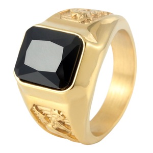 Anillo yunnique de dragón y fénix para mujer, de acero inoxidable, con bisel de piedras preciosas rojas, joyería para fiesta, diseño geométrico - Product Image 5