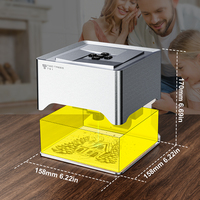 Twotrees 2.5w TS1 Mini bijoux blancs pour verre Laser gravure Machine marquage papier produits tampon vierge MDF caoutchouc