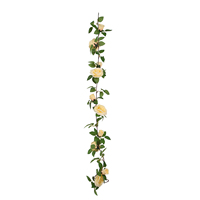 T-25-29 pas cher prix multicolore suspendu artificiel Floral faux Rose vigne guirlande pour mariage Table pièce maîtresse décoration