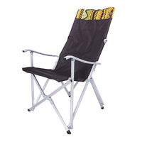 Fauteuil pliant d'extérieur en aluminium avec dossier – Chaise haut de gamme portable style Glamping pour barbecue/camping