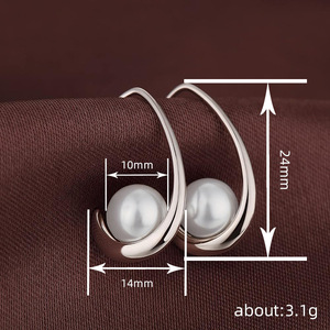 Orecchini aperti da donna, design semplice ed elegante, orecchini alla moda per l'uso quotidiano e per feste, idea regalo - Product Image 5