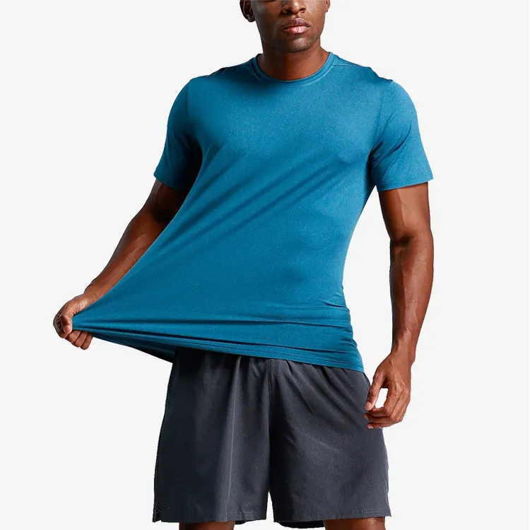 Kurzarm Solider Farbe Sommer Männer T-Shirt Atmungsaktive Causal Fitness T-Shirts Seide Herren O-Ausschnitt Mann für männliche T-Shirts Tops T-Shirts