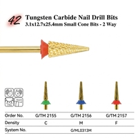 Fraise à ongles en acier au tungstène Evolisse Premium, fraise conique petite pour le retrait de gel, tête de polissage en carbure, outils de manucure