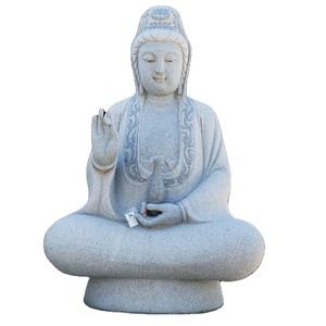 Statues de Kuan <span class=keywords><strong>Yin</strong></span> et <span class=keywords><strong>Quan</strong></span> <span class=keywords><strong>Yin</strong></span> en granit naturel sculpté sur mesure, en gros, de grande taille, à vendre - Product Image 1
