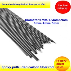 Tiges/Bâtons/Manches en fibre de carbone - Matériaux pour modèles réduits d'avions et struts de renforcement d'avions - Spécifications de forme 0,5-8 mm - Product Image 6