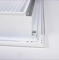 Grille de ventilation de plafond moderne en aluminium, ronde, type 'Egg Box', avec panneau articulé amovible, pour sous-sol et entrepôt