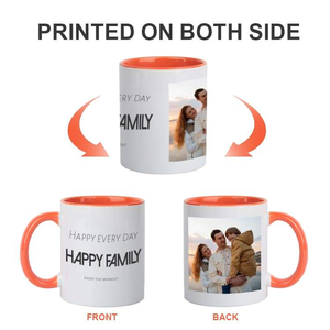 Cadeaux personnalisés, tasse à café en céramique blanche de 11 oz, résistante au lave-vaisselle, personnalisable, tasse à café avec <span class=keywords><strong>photo</strong></span> personnalisée, avec poignée - Product Image 3