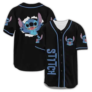 Jogo de uniforme de beisebol personalizado para jovens camisas de beisebol com botões bordados sublimados para equipes