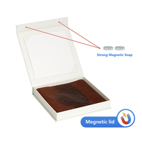 Boîte à chocolat carrée personnalisée avec cavité Boîtes d'emballage à fermeture magnétique avec enveloppe Papier de soie