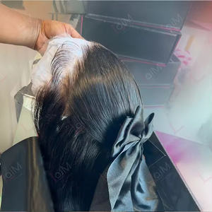Peluca de encaje HD de cabello indio crudo, peluca de cabello humano de encaje completo sin pegamento alineada con cutícula virgen 100%, pelucas delanteras de encaje para mujeres negras - Product Image 6