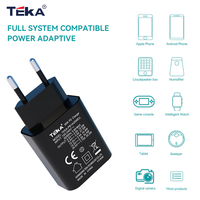Pengisi Daya Cepat 30W PD QC3.0 Bersertifikasi CE untuk Perjalanan di Eropa, Cocok untuk Ponsel, Laptop, Tablet, iPhone, Samsung, Input 100-240V