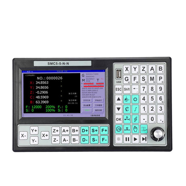 CNC 5-axis Offline Controller 500KHZ Motion Controller 7 Inch Large Screen Replace Mach3 USB for Engraving Milling Machine