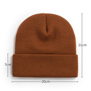 Customized Printed Logo <strong>Winter</strong> Knitted Keep Warm Cold <strong>Cap</strong> Unisex Solid Color Hip Hop Crochet Skull Beanie Hats - Product Image 3