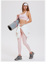 Pakaian Wanita 3XL Pabrik Pakaian Fitness Siap Kirim Crop Zipper Sweatshirts Legging Gym Yoga Bra Activewear 3 Pcs Setelan Wanita