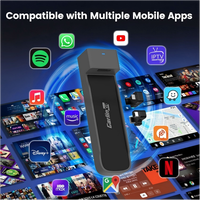 Adaptateur FireDrive Link Pro pour CarPlay filaire vers Android Auto sans fil avec vidéo 2K pour voiture, compatible Netflix, YouTube, TikTok
