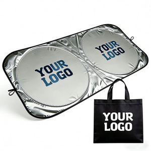 Wholesale Folding Car Sunshade Summer Windshield Custom Logo Heat Insulation Sun <b>Shade</b> for Car Dealer Promo Business Gift - Product Image 1
