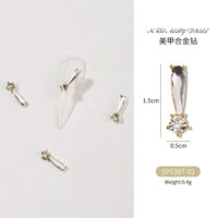 Breloques de luxe en alliage de zircon, forme goutte d'eau et cœur, avec strass AB, nouveau style, pour ongles, en vrac