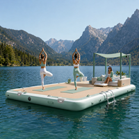 Plateforme flottante gonflable pour événements aquatiques, grande plateforme ronde pour le plaisir et la détente en groupe