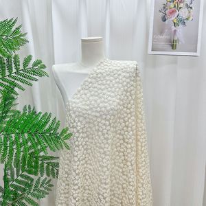 Tela de encaje de malla estilo granja <span class=keywords><strong>vintage</strong></span> al por mayor con bordado de flores, margaritas y lirios arácnidos para velo de vestido - Product Image 2