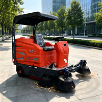Balayeuse électrique à 4 brosses Mini Hippo haute efficacité pour le nettoyage des rues urbaines, des sols industriels, des parcs, des routes et de grandes surfaces extérieures