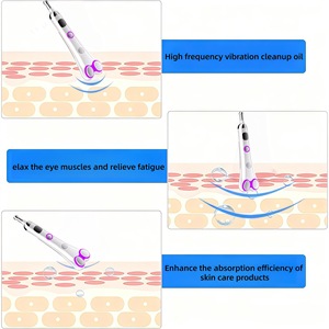 Dispositivo de Belleza Ocular 2 en 1, 6 Cabezales Intercambiables, Pluma de Masaje, Masajeador Ocular Relajante y Calmante, Compresa Caliente, Varita Masajeadora Vibratoria - Product Image 4