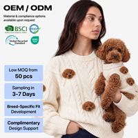 Ensembles assortis luxe tricotés pour humains et animaux de compagnie, petites séries, faible MOQ, personnalisation OEM ODM pour startups