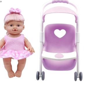 <span class=keywords><strong>Lovely</strong></span> Pretend <span class=keywords><strong>Stroller</strong></span> 3D Eyes Toy Botella de lactancia Pee Bebida de agua Leche <span class=keywords><strong>Baby</strong></span> Dolls - Product Image 2