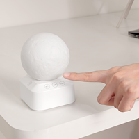 Veilleuse sphérique en plastique 2000 mAh avec minuterie, rechargeable, à commande tactile, meilleure machine à bruit blanc pour le sommeil