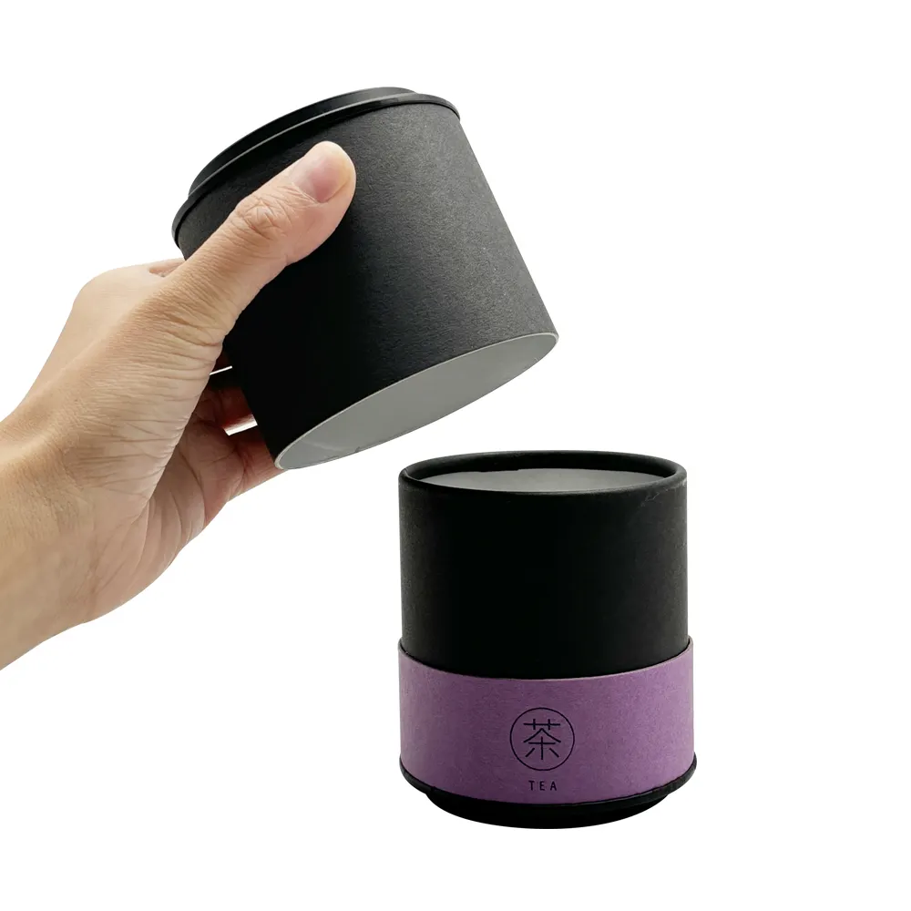 Cylindre personnalisé de qualité alimentaire en gros thé à feuilles mobiles tube de café noyau papier luxe tube emballage de thé