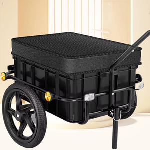 Remolque de <span class=keywords><strong>bicicleta</strong></span> Remolque de carga Carretilla de mano con acoplamiento Barra de tiro alta <span class=keywords><strong>para</strong></span> remolque de transporte de <span class=keywords><strong>bicicleta</strong></span> <span class=keywords><strong>Caja</strong></span> de transporte - Product Image 1