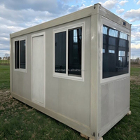 Maison modulaire préfabriquée compacte à installation rapide avec structure en acier, maison pliable