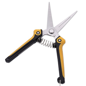 Lu Ban's Work Pruning Shears Stainless Steel Yellow Plastic Handle Butterfly Structure For Branches Cutting - Product Image 2