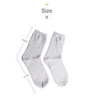 Chaussettes électrodes TENS/EMS Konmed KM407 en fibre argentée conductrice avec contrôle manuel par câble pour massage réflexologie pied-genou et amélioration de la circulation sanguine