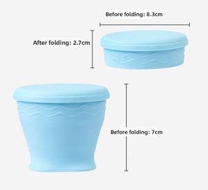 Sale Collapsible Silicone Travel Cup Lid Outdoor Sports Folding Camping <b>Drinkware</b> for Outdoor Adventures - Product Image 2