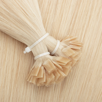 Extensions de cheveux humains indiens vierges à pointe K, blond platine, 50g, mèches pour coiffure en salon