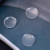 Loupe en plastique double convexe et concave Lentille plate transparente pour microscope en acrylique Jouet éducatif