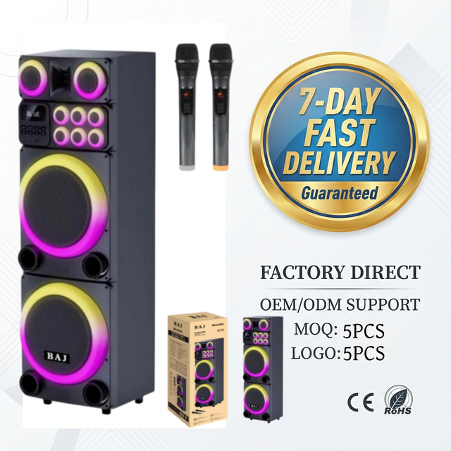 BA-L2151 Portable Wireless Speaker Dual Mics Stereo Bass Low MOQ Private Label Factory Custom 7-Day Fast Delivery Wholesale