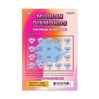 Billete de Lotería de Primera Categoría, Estilo Million Shining, Diseños Personalizados, Cartón Dúplex, Tamaño Personalizado, Impresión Digital a Color