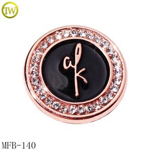 High End Jacket Metal Hardware Matte Gold Sewing Metal Embossed Name <strong>Button</strong> Custom Logo Metal <strong>Suit</strong> <strong>Button</strong> Wholesale - Product Image 5